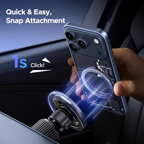 Car Phone Mount for Magsafe Air Vent Car Mount Magnetic Phone Holder Compatible with iPhone 17 16 15 14 13 12 Pro Max (Black)