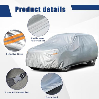 6 Layers Waterproof SUV Car Cover for BMW X7 2018 (LM-Silver / 8. Custom Fit BMW X7)