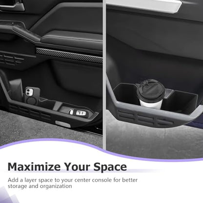 2026 Tacoma Accessories Door Tray Organizer Compatible with Toyota Tacoma Accessories 2024 2025 2026 Door Side Storage Box Organizer Tray Insert Tray TPE Material Black 6PCS