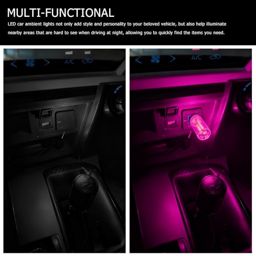Car Plug in USB Lights (Pink)