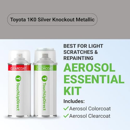 Car Paint Touch Up Spray Kit (Aerosol Spray - Essential Kit / Silver Knockout Metallic)