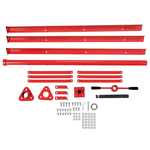 Adjustable Under Hoist Tripod Stand 2 Ton High Lift Jack Stand Reach (Red)