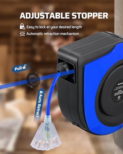 75FT Extension Cord Reel (Blue)