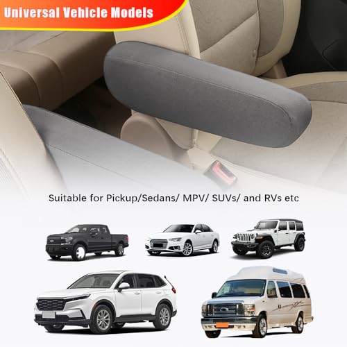 2PC Car Front Seat Armrest Covers (Gray-2PC)