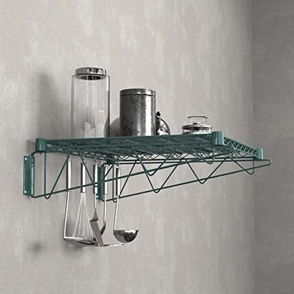 24" x 24" Green Epoxy Wire Wall Mount Shelf (Green / 24" x 24")