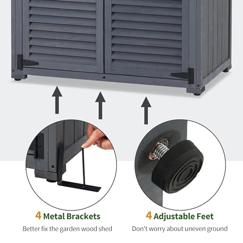 Outdoor Storage Cabinet (Gray / Medium)