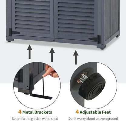Outdoor Storage Cabinet (Gray / Medium)