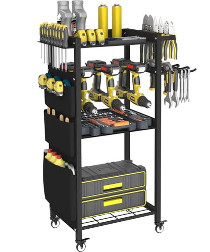 4 Tier Rolling Power Tool Organizer Storage Cart