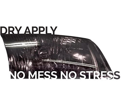 Extra Wide Headlight Taillight Vinyl Tint Wrap (60" x 60" / Smoke Black)