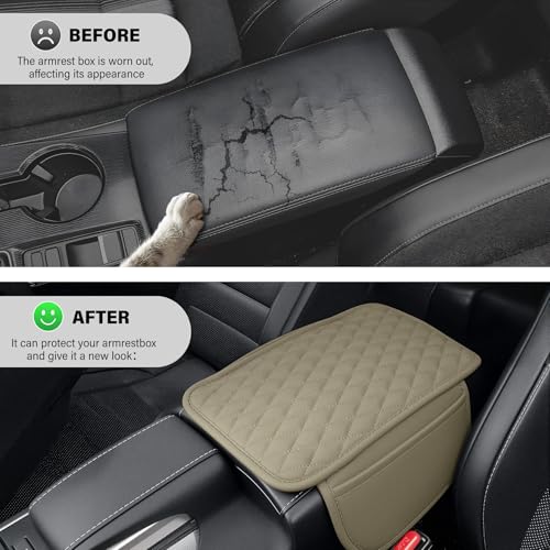Car Center Console Cover (light beige)
