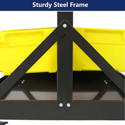 60 Parts Bin Rack Garage Storage Unit 6 Tiers System Steel Shelf with Portable Wheels (6 Tiers)