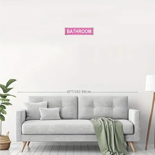 BATHROOM SPACE Metal Tin Street Sign Bar Cafe Garage Cave Home Room Wall Bathroom Farmhouse Garden Porch Patio Decor (BATHROOM)