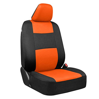 PolyPro Car Seat Covers Full Set in Orange on Black (Orange)