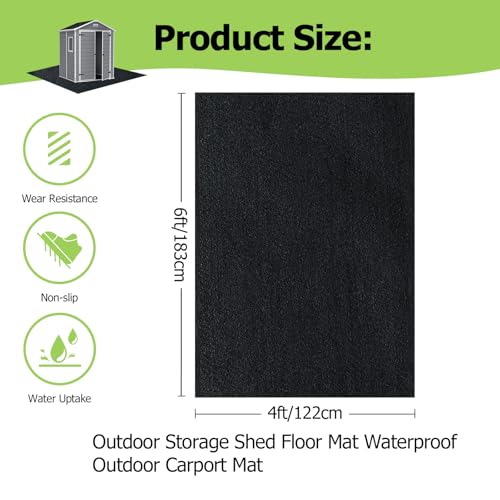 6x4FT Outdoor Storage Shed Floor Mat (6 x 4 FT)