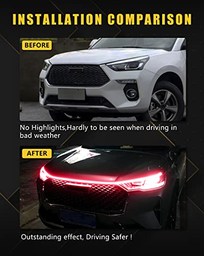 LED Hood Light Strip (Dynamic Red / 59 inches)