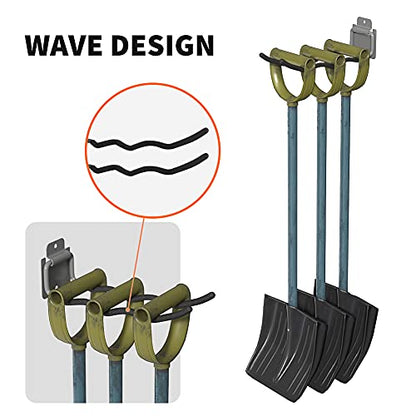 Garage Tool Organizer Hooks (4-Pack 12" Wave Hooks)