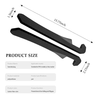 2PCS Car Seat Gap Filler (Carbon Fiber)