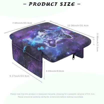 Galaxy Wolf Butterfly Car Center Console Armrest Cover Soft Armrest Cover Lid Non (Galaxy Wolf Butterfly)