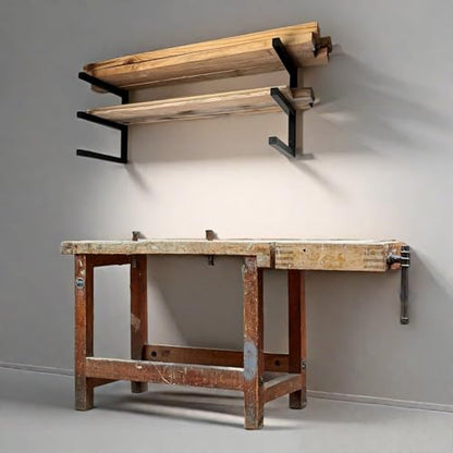 Wood Storage Racks with 3 Level (Black-4 Pack)