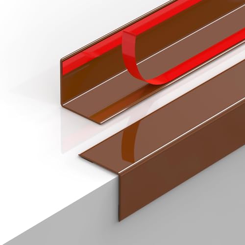 2PCS Wall Corner Protectors Guards (Brown / 39.4" X 1.18")