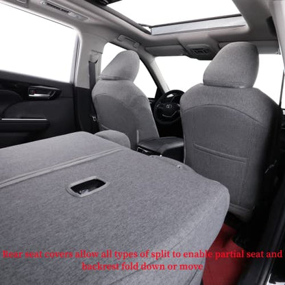 Car Seat Covers for Toyota 2018 (Gray / 2018-2023 Hybrid XLE, Hybrid XSE)