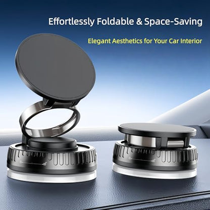 Magnetic Car Phone Mount for MagSafe (C. J36-White Base)