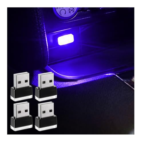 4 PCS USB LED Car Interior Atmosphere Lamp (Blue)