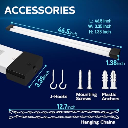 4FT Linkable LED Shop Light for Garage (Black / 4ft-60w)