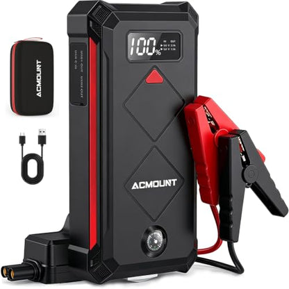 P100 5000A Car Battery Jump Starter for 10.0L Gas (red)
