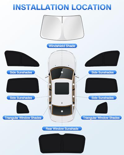 Windshield Sun Shade for 2018 (8PCS VW Tiguan 2018-2023)