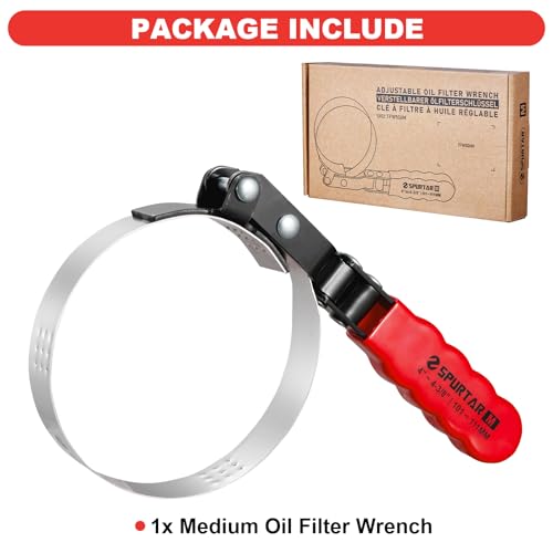 Medium Oil Filter Wrench Adjustable Swivel Oil Filter Removal Tool (Medium: 4" - 4-3/8")