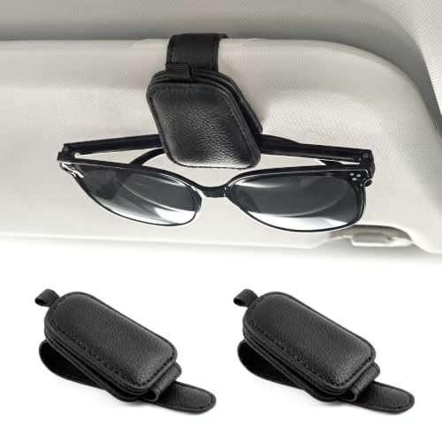 Sunglasses Holder for Car Sun Visor (2 / BLACK)
