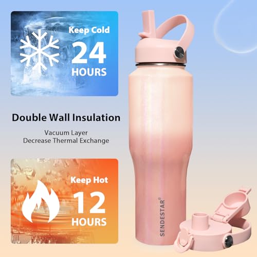 40oz Stainless Steel Water Bottle (Laser G Pink / 40 Ounces)