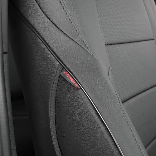 Custom Fit Tacoma Front Car Seat Covers for Toyota Tacoma (Leather (Black) / 2024-2026 (Petrol & Hybrid) Only 1st Row)