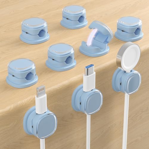 Magnetic Cable Clips (9-PCS Blue)