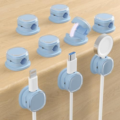 Magnetic Cable Clips (9-PCS Blue)