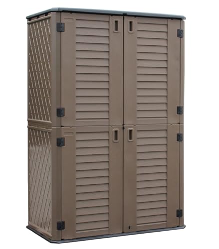 Outdoor Storage Shed Waterproof (Dark Brown-03C)
