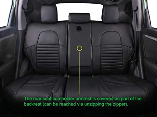 Car Accord & Hybrid Seat Covers 2018 (Black / 2018-2022 Accord & Hybrid;Rear 40/60 Split)