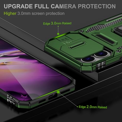 Phone Case for 16 Plus Case iPhone 16 Plus Phone Case with Camera Lens Cover (iPhone 16 Plus 【6.7 inch】 / Olive Green)