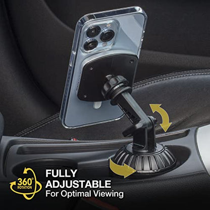 MP2CUPM SP MagicMount Pro2 Cup Holder Magnetic Cell Phone Holder Car Mount Kit Compatible with MagSafe (1 Pack)