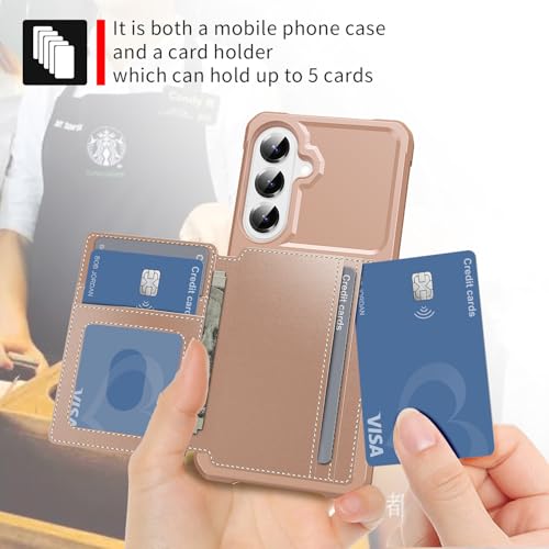 for Samsung Galaxy S26 Card Holder Case (Pink / Galaxy S26)
