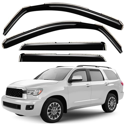 Window Deflectors Smoke Tinted in (For Sequoia 08-22)
