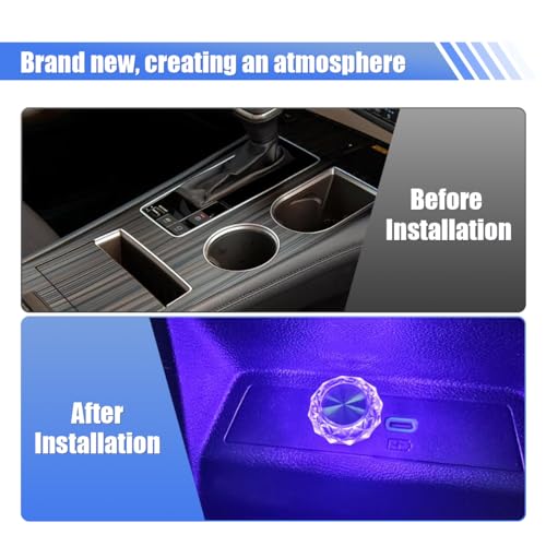 4PCS USB LED Car Interior Lights (Pink)