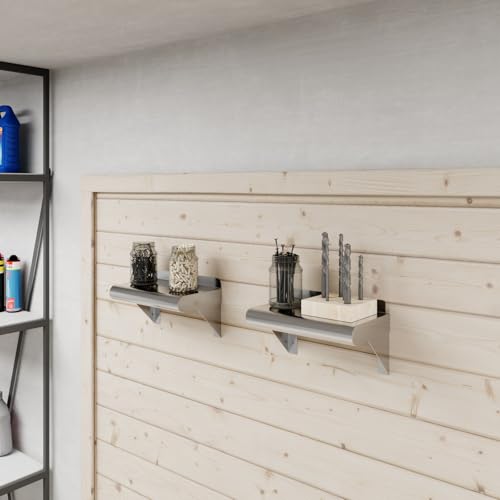 12 in. x 16 in. Stainless Steel Wall Mount Shelf (6 in. x 10 in.)