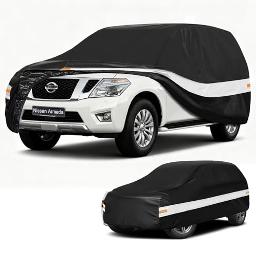 10 Layers SUV Car Cover Custom Fit for Nissan Armada (Black Gray / Custom Fit for Nissan Armada)