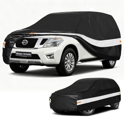 10 Layers SUV Car Cover Custom Fit for Nissan Armada (Black Gray / Custom Fit for Nissan Armada)