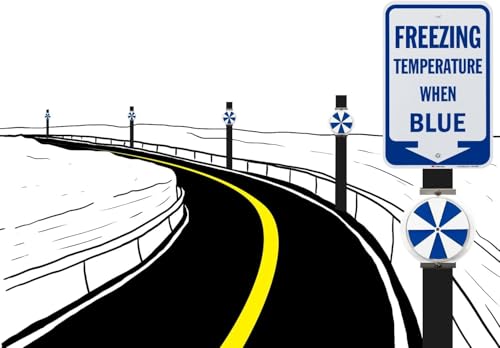 Freezing Temperature When Blue Sign with Arrow (Freezing Temperature When Blue Sign)