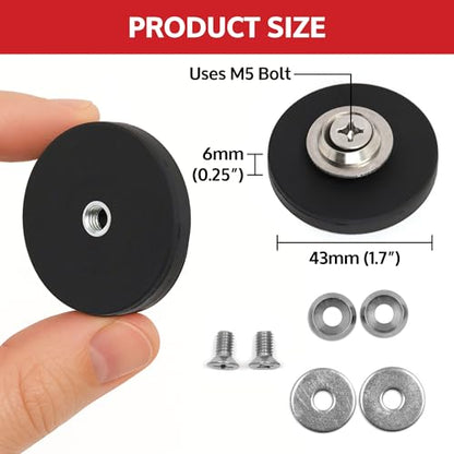 Black Heavy Duty Magnet for Hanging Straps (Magnet for Hanging Straps (2 Pack))