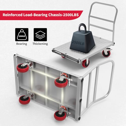 2-in-1 Steel Panel Truck, 2500 lb Drywall Cart, 40 x 24 in (40x24 Inch)