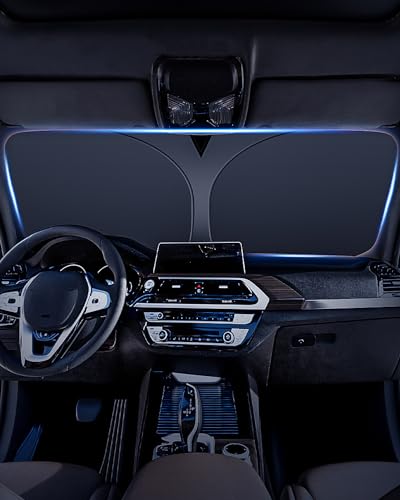Front Windshield Sun Shade Compatible with GMC Sierra 1500 2500 3500 2019 (for GMC Sierra 2019-2024 - 3 Layer)